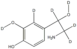 Norepinephrine-d6 结构式