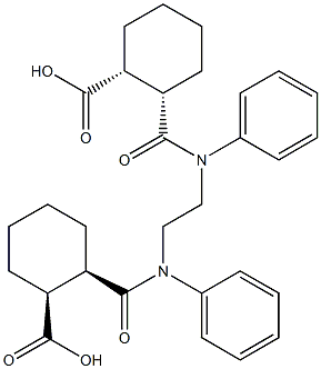 (1R,2S)-2-({[2-({[(1R,2S)-2-carboxycyclohexyl]carbonyl}anilino)ethyl]anilino}carbonyl)cyclohexanecarboxylic acid 结构式