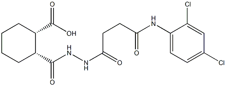 (1S,2R)-2-({2-[4-(2,4-dichloroanilino)-4-oxobutanoyl]hydrazino}carbonyl)cyclohexanecarboxylic acid 结构式