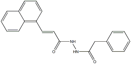 (E)-3-(1-naphthyl)-N'-(2-phenylacetyl)-2-propenohydrazide 结构式