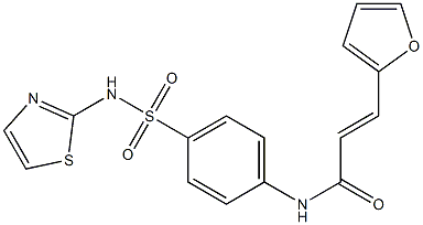 (E)-3-(2-furyl)-N-{4-[(1,3-thiazol-2-ylamino)sulfonyl]phenyl}-2-propenamide 结构式