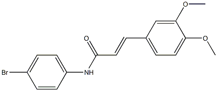 (E)-N-(4-bromophenyl)-3-(3,4-dimethoxyphenyl)-2-propenamide 结构式