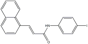 (E)-N-(4-iodophenyl)-3-(1-naphthyl)-2-propenamide 结构式