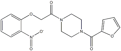 1-[4-(2-furoyl)-1-piperazinyl]-2-(2-nitrophenoxy)-1-ethanone 结构式