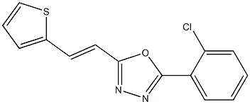 2-(2-chlorophenyl)-5-[(E)-2-(2-thienyl)ethenyl]-1,3,4-oxadiazole 结构式