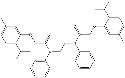 2-(2-isopropyl-5-methylphenoxy)-N-(2-{[2-(2-isopropyl-5-methylphenoxy)acetyl]anilino}ethyl)-N-phenylacetamide 结构式