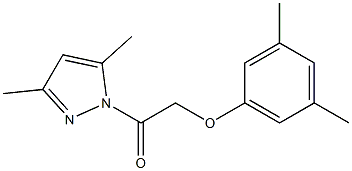 2-(3,5-dimethylphenoxy)-1-(3,5-dimethyl-1H-pyrazol-1-yl)-1-ethanone 结构式