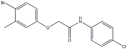 2-(4-bromo-3-methylphenoxy)-N-(4-chlorophenyl)acetamide 结构式