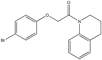 2-(4-bromophenoxy)-1-[3,4-dihydro-1(2H)-quinolinyl]-1-ethanone 结构式