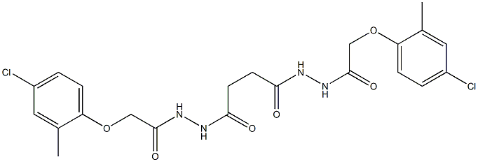 2-(4-chloro-2-methylphenoxy)-N'-(4-{2-[2-(4-chloro-2-methylphenoxy)acetyl]hydrazino}-4-oxobutanoyl)acetohydrazide 结构式