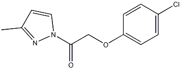 2-(4-chlorophenoxy)-1-(3-methyl-1H-pyrazol-1-yl)-1-ethanone 结构式