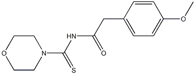 2-(4-methoxyphenyl)-N-(4-morpholinylcarbothioyl)acetamide 结构式