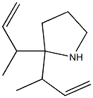 2,2-bis(1-methyl-2-propenyl)pyrrolidine 结构式