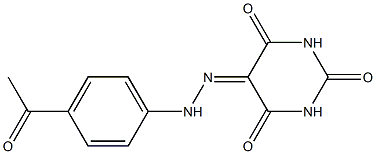 2,4,5,6(1H,3H)-pyrimidinetetrone 5-[N-(4-acetylphenyl)hydrazone] 结构式