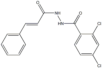 2,4-dichloro-N'-[(E)-3-phenyl-2-propenoyl]benzohydrazide 结构式