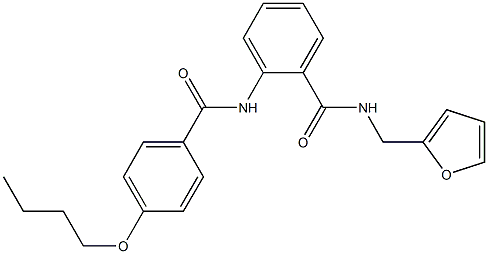 2-[(4-butoxybenzoyl)amino]-N-(2-furylmethyl)benzamide 结构式