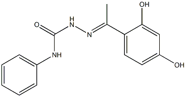 2-[(E)-1-(2,4-dihydroxyphenyl)ethylidene]-N-phenyl-1-hydrazinecarboxamide 结构式