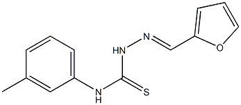 2-[(E)-2-furylmethylidene]-N-(3-methylphenyl)-1-hydrazinecarbothioamide 结构式