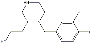 2-[1-(3,4-difluorobenzyl)-2-piperazinyl]-1-ethanol 结构式