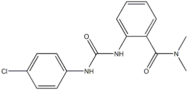 2-{[(4-chloroanilino)carbonyl]amino}-N,N-dimethylbenzamide 结构式