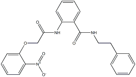 2-{[2-(2-nitrophenoxy)acetyl]amino}-N-phenethylbenzamide 结构式