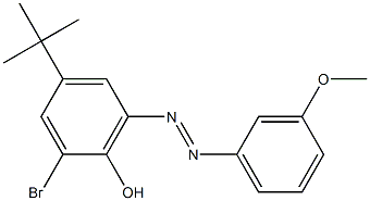 2-bromo-4-(tert-butyl)-6-[(E)-2-(3-methoxyphenyl)diazenyl]phenol 结构式