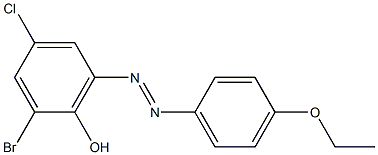 2-bromo-4-chloro-6-[(E)-2-(4-ethoxyphenyl)diazenyl]phenol 结构式
