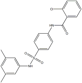 2-chloro-N-{4-[(3,5-dimethylanilino)sulfonyl]phenyl}benzamide 结构式