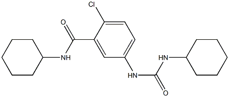 2-chloro-N-cyclohexyl-5-{[(cyclohexylamino)carbonyl]amino}benzamide 结构式