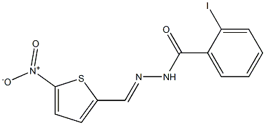 2-iodo-N'-[(E)-(5-nitro-2-thienyl)methylidene]benzohydrazide 结构式