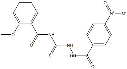 2-methoxy-N-{[2-(4-nitrobenzoyl)hydrazino]carbothioyl}benzamide 结构式