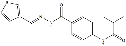 2-methyl-N-[4-({2-[(E)-3-thienylmethylidene]hydrazino}carbonyl)phenyl]propanamide 结构式