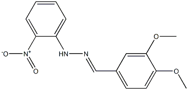 3,4-dimethoxybenzaldehyde N-(2-nitrophenyl)hydrazone 结构式