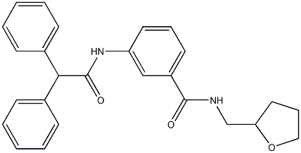 3-[(2,2-diphenylacetyl)amino]-N-(tetrahydro-2-furanylmethyl)benzamide 结构式