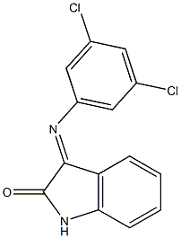 3-[(3,5-dichlorophenyl)imino]-1H-indol-2-one 结构式