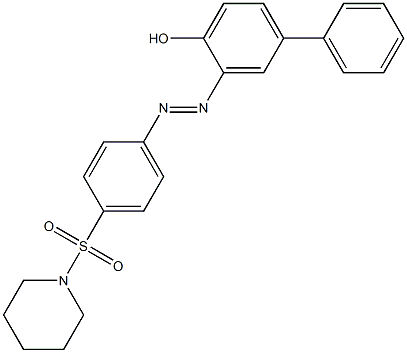 3-{(E)-2-[4-(1-piperidinylsulfonyl)phenyl]diazenyl}[1,1'-biphenyl]-4-ol 结构式