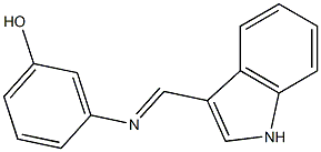 3-{[(E)-1H-indol-3-ylmethylidene]amino}phenol 结构式