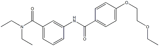 3-{[4-(2-ethoxyethoxy)benzoyl]amino}-N,N-diethylbenzamide 结构式