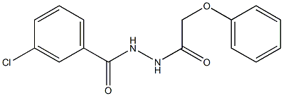 3-chloro-N'-(2-phenoxyacetyl)benzohydrazide 结构式