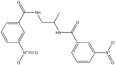 3-nitro-N-{2-[(3-nitrobenzoyl)amino]propyl}benzamide 结构式