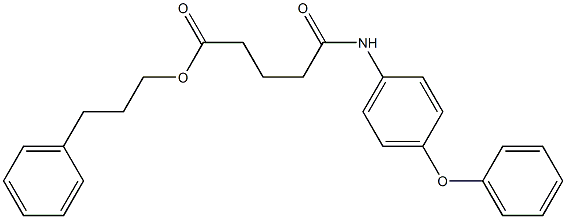 3-phenylpropyl 5-oxo-5-(4-phenoxyanilino)pentanoate 结构式