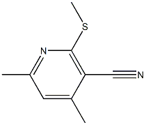 4,6-dimethyl-2-(methylsulfanyl)nicotinonitrile 结构式