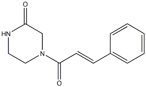 4-[(E)-3-phenyl-2-propenoyl]-2-piperazinone 结构式