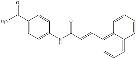 4-{[(E)-3-(1-naphthyl)-2-propenoyl]amino}benzamide 结构式