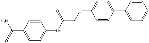 4-{[2-([1,1'-biphenyl]-4-yloxy)acetyl]amino}benzamide 结构式