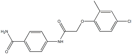 4-{[2-(4-chloro-2-methylphenoxy)acetyl]amino}benzamide 结构式