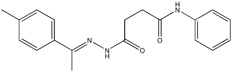 4-{2-[(E)-1-(4-methylphenyl)ethylidene]hydrazino}-4-oxo-N-phenylbutanamide 结构式