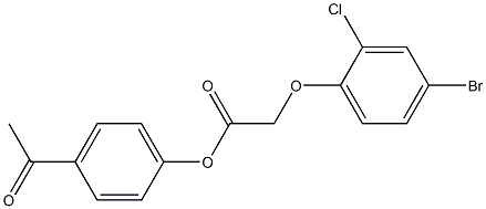 4-acetylphenyl 2-(4-bromo-2-chlorophenoxy)acetate 结构式