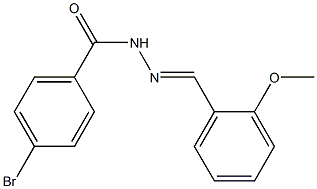 4-bromo-N'-[(E)-(2-methoxyphenyl)methylidene]benzohydrazide 结构式
