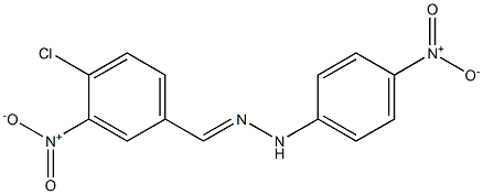 4-chloro-3-nitrobenzaldehyde N-(4-nitrophenyl)hydrazone 结构式